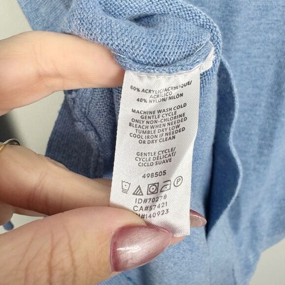 LOFT | Light Blue Lightweight Wide Neck Sweater Women’s Size Small - Picture 8 of 9